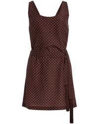 Posse - Evie Polka-Dot Woven Mini Dress - Lyst