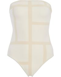 TOTEME - Monogram Strapless One-Piece Swimsuit - Lyst