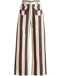 La Veste - Exclusive Parasol Cotton Straight-Leg Pants - Lyst
