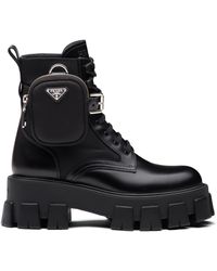PRADAブーツ Prada Brixxen Leather Boots | Black | FARFETCH