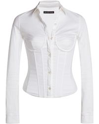 Balenciaga - Ruched Stretch-Poplin Shirt - Lyst