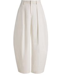 STAUD - Elias Cotton-blend Wide-leg Pants - Lyst