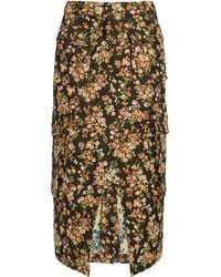 Dries Van Noten - Sersy Cotton-Blend Midi Skirt - Lyst