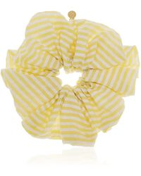 Lelet - Amy Oversized Cotton-Seersucker Scrunchie - Lyst