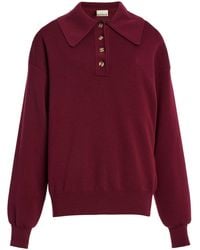 ALÉMAIS - Claudia Knit Polo Sweater - Lyst