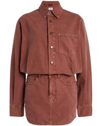 Haikure - Tamu Denim Mini Shirt Dress - Lyst