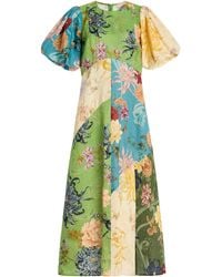 ALÉMAIS - Avery Spliced Linen Midi Dress - Lyst