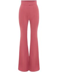 Alex Perry - Crepe High-rise Flared Trousers - Lyst