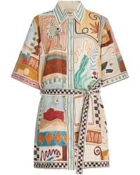 ALÉMAIS - Michelle Linen Mini Dress - Lyst