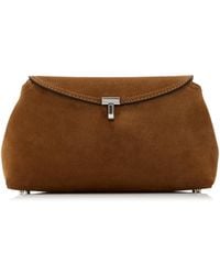 TOTEME - T-Lock Suede Clutch - Lyst