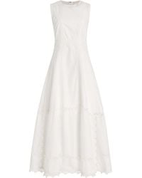 Ulla Johnson - Anela Embroidered Cotton Midi Dress - Lyst