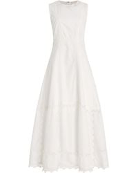 Ulla Johnson - Anela Embroidered Cotton Midi Dress - Lyst