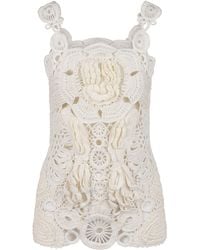 Heirlome - Roselia Silk-Crochet Top - Lyst