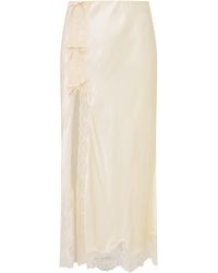 LoveShackFancy - Calder Silk-Blend Midi Skirt - Lyst