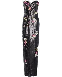 Monique Lhuillier - Sequined Column Gown - Lyst
