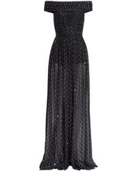 Elie Saab - Printed Chiffon Jumpsuit - Lyst