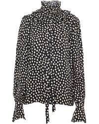 Chloé - Silk Shirt With Polka Dot Pattern - Lyst