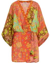 BOTEH - Alvita Silk Robe Dress - Lyst