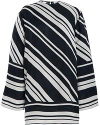 Brandon Maxwell - The Leni Striped Tunic Mini Dress - Lyst