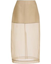 Frankie Shop - Exclusive Peri Silk-blend Chiffon Midi Skirt - Lyst