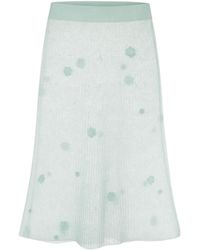 Anna October - Dana Flower-embellished Mohair Knit Midi Skirt - Lyst