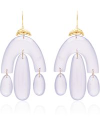 Ten Thousand Things - Mini 18k Yellow Gold Chalcedony Earrings - Lyst