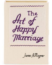 Olympia Le-Tan Art Of Happy Marriage Book Clutch - White