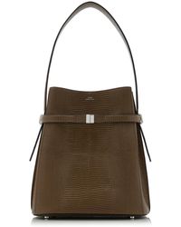 TOTEME - Belted Lizard-Embossed Bucket Bag - Lyst