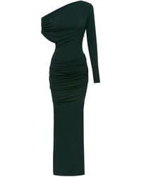 Alex Perry - Asymmetric Draped Maxi Dress - Lyst