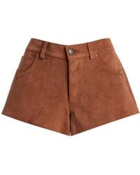 EB DENIM - Portman Low-Rise Suede Shorts - Lyst