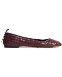 Bottega Veneta - Charlotte Intrecciato Leather Ballerina Flats - Lyst