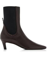 TOTEME - The Mid Heel Leather Boots - Lyst