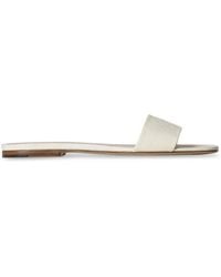 The Row - Ann Leather Slides - Lyst