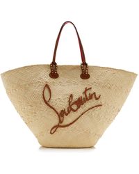 Christian Louboutin - Cabata Large Raffia Basket Bag - Lyst