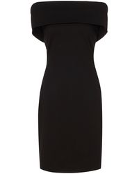 Rosetta Getty Banded Off-the-shoulder Knit Dress - Black