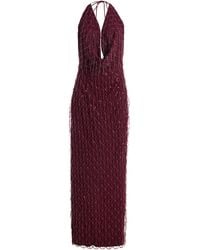 ROTATE BIRGER CHRISTENSEN - Halterneck Sequined Maxi Dress - Lyst