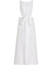 Bondi Born - Comino Cutout Organic Linen Maxi Dress - Lyst