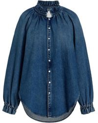 Citizens of Humanity - X Bloom Farm Exclusive Loretta Ruffled Denim Shirt - Lyst