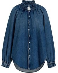 Citizens of Humanity - X Bloom Farm Exclusive Loretta Ruffled Denim Shirt - Lyst