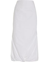 16Arlington - Liore Draped Cotton Midi Skirt - Lyst