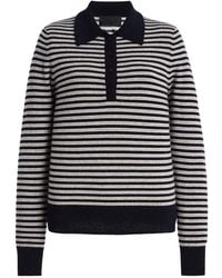 Nili Lotan - Prescott Striped Cashmere Polo Sweater - Lyst