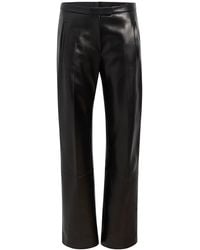 KHAITE - Miles Plongé Leather Straight-Leg Pants - Lyst
