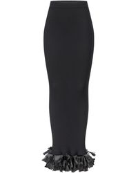FFORME - Riley Ribbon-Fringed Wool Maxi Skirt - Lyst