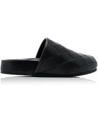 Bottega Veneta - Reggie Intrecciato Leather Mules - Lyst