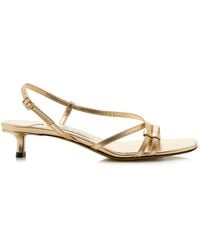 Jimmy Choo - Farris Metallic Leather Sandals - Lyst