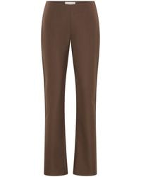 St. Agni - 90S Minimal Silk-Canvas Straight-Leg Pants - Lyst