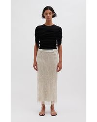 Christopher Esber - Beaded Lace Midi Skirt - Lyst