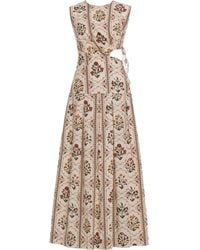 Agua Bendita - Otono Cutout Midi Dress - Lyst