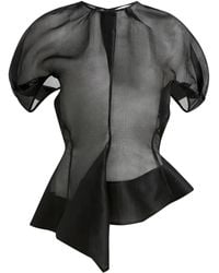 KHAITE - Rumi Draped Silk Organza Top - Lyst