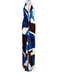 silvia tcherassi daniela halter maxi dress Halter neck